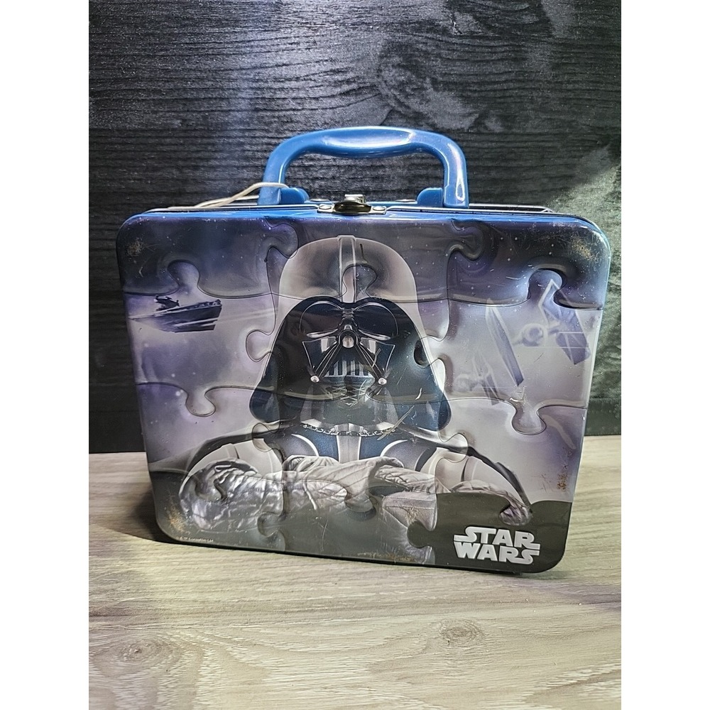 Star Wars Darth Vader Metal Lunch Box Tin with Embossed Puzzle Design